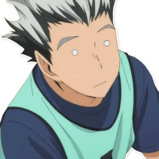 😳 Bokuto Kotaro Haikyuu Аниме, Манга, Волейбол, В шоке, Удивлен telegram sticker