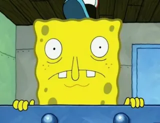 😳 Spongebob Squarepants スポンジボブ, アニメ, スクエアパンツ, 黄色, 面白い, キャラクター telegram sticker