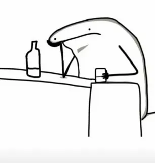 😭 meme, alcoholic beverage, bottle, drinking, depression whatsapp sticker