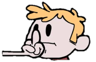 🖕 Dedo do meio, Gesto ofensivo, Desenho animado, Cabelo loiro telegram sticker