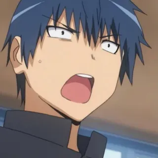 💙 anime, shocked, surprised, reaction, expression, youth telegram sticker