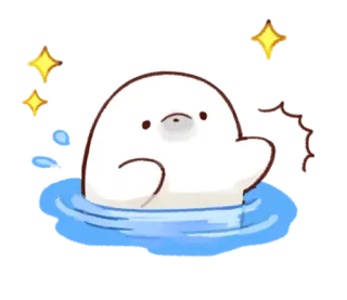 🏊‍♂️ foca, fofo, água, brilhos, animal, nadando telegram sticker