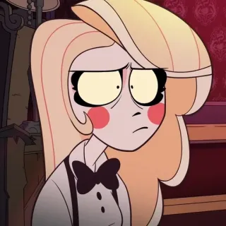 🌟 Charlie Morningstar Hazbin Hotel 만화, 캐릭터, 악마, 호텔, 금발 telegram sticker