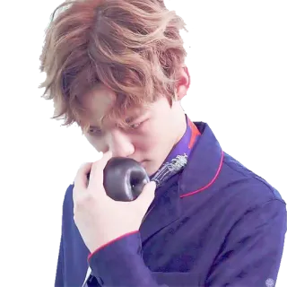 😞 người đàn ông, táo, áo khoác tím, kpop, người, thức ăn telegram sticker