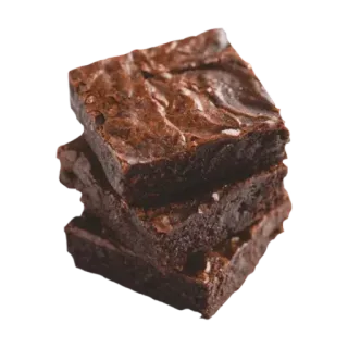 🤩 brownie, dessert, chocolate, sweet, food, baked goods telegram sticker