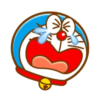 🐶 Doraemon โดราเอมอน, การ์ตูน, อนิเมะ, ร้องไห้, เศร้า, อีโมจิ, สติกเกอร์ telegram sticker