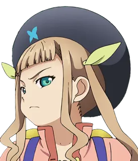 😕 Anime, Ragazza, Personaggio, Cartone animato, Ritratto, Illustrazione whatsapp sticker