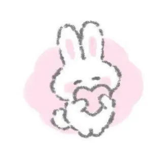 🩰 bunny, rabbit, heart, love, cute, animal telegram sticker