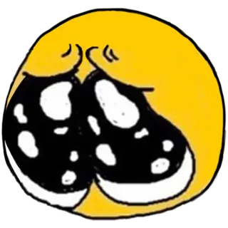 🥺 Emoji, Ojos grandes, Lindo, Amarillo telegram sticker
