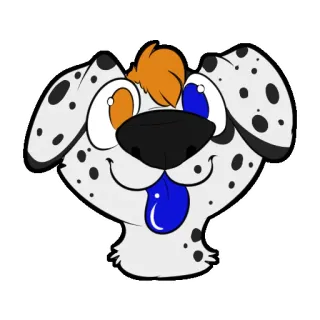 🐶 далматинец, собака, мультфильм, животное, питомец, милый, наклейка telegram sticker