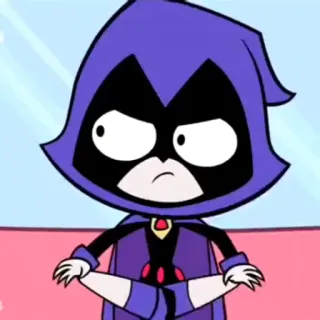 😒 Raven Teen Titans supereroe, cartone animato, Teen Titans, Raven telegram sticker