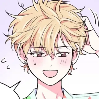 📹 애니메이션, 캐릭터, 만화, 미소, 소년, 일러스트, 귀여운 telegram sticker