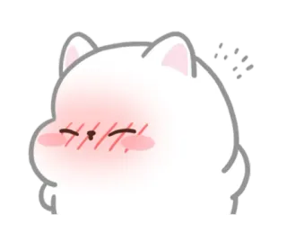 😊 Katze, erröten, süß, Aufkleber telegram sticker