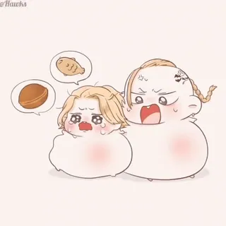 😭 Hoạt hình, Anime, Dễ thương, Kawaii, Chibi, Đồ ăn telegram sticker