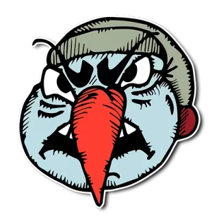 😈 Мультфильм, Персонаж, Монстр, Лицо, Злой, Иллюстрация telegram sticker