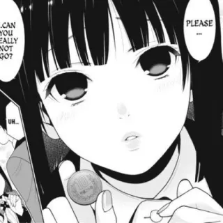 ♣️ …CAN YOU REALLY NOT GO? PLEASE… UH… anime, manga, girl, coin, pleading telegram sticker