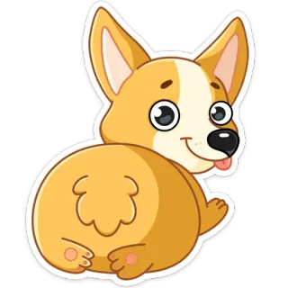 ☺️ corgi, chien, animal, mignon, animal de compagnie whatsapp sticker
