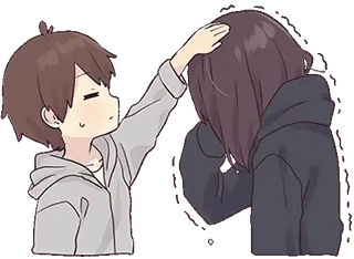 ❤️ Аниме, Утешение, Грусть, Дружба, Поддержка, Мультфильм telegram sticker