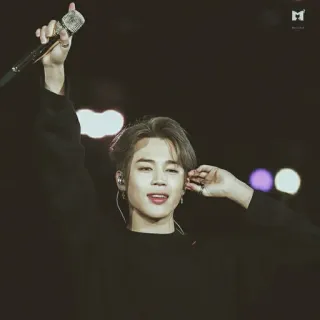 🏹 Jimin kpop, 歌手, 表演者, jimin, bts, 偶像, 麦克风 telegram sticker
