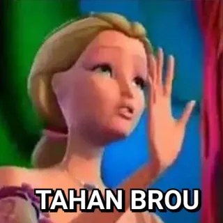 🤮 TAHAN BROU Barbie, Meme, animowany, kreskówka telegram sticker