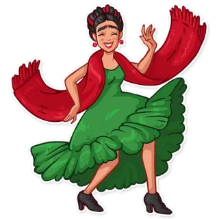 💃 Frida Kahlo Фрида Кало, Мексиканская художница, Портрет, Культовый, Женщина, Художник, Культура telegram sticker