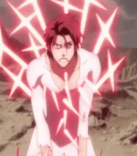 😡 Bleach anime, fighting, weapons, swords, action telegram sticker
