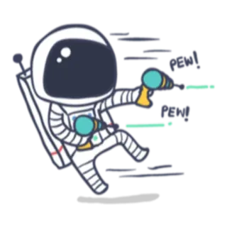 🔫 astronauta, espaço, galáxia, estrelas, espaço sideral telegram sticker