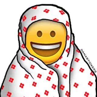 😀 emoji, bedekt, smiley telegram sticker