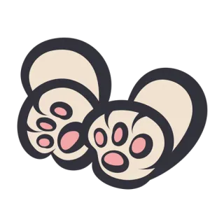 🐾 cat, paws, animal, cute, toes, kitten telegram sticker