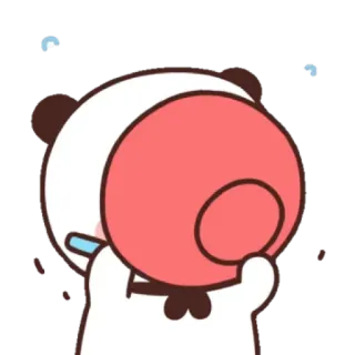 💟 Desenho animado, Triste, Chorando, Panda, Fofo, Kawaii telegram sticker