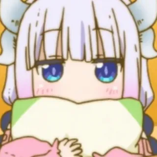 🍩 Kanna Kamui Miss Kobayashi's Dragon Maid Anime, Naga, Imut, Loli, Kanna whatsapp sticker