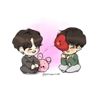 🥰 만화, 그림, 귀여운, kpop, 팬아트 telegram sticker