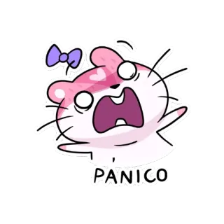 😱 PANICO hoảng loạn, sốc, dễ thương, hoạt hình, chuột hamster, sợ hãi telegram sticker