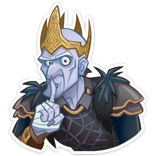 🤫 personaje, rey, dedo, shhh, gesto, silencio telegram sticker