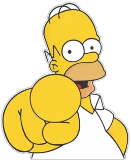 👆 Homer Simpson The Simpsons Homer Simpson, The Simpsons, Cartoon, Animated, Comedy, Fox telegram sticker