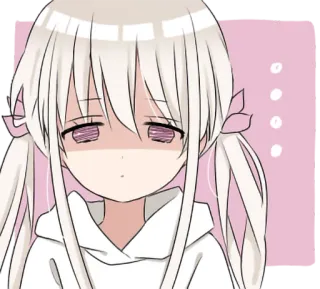 😶 anime, girl, cute, manga, pink, kawaii, illustration telegram sticker