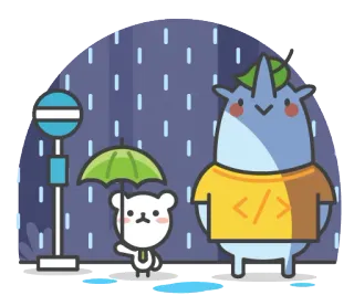 🙁 chuva, urso, animal, desenho animado, guarda-chuva, tempo, fofo telegram sticker