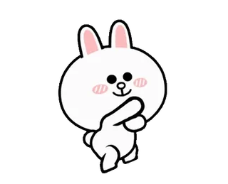 🤪 Cony Line Friends bunny, cute, rabbit, cartoon, line friends, cony, sticker telegram sticker