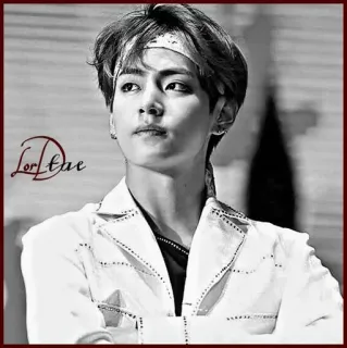 🥀 V LorLtae kpop, bts, idole, chanteur, musique, portrait telegram sticker