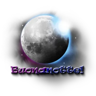 🌒 Buonanotte! спокойной ночи, луна, звезды, итальянский, привет telegram sticker