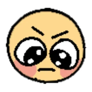 😠 wütend, emoji, süß, gesicht, genervt telegram sticker
