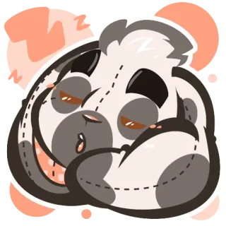 😑 ZZZ 잠자는, 동물, 귀여운, 만화, 피곤한, 꿈 telegram sticker