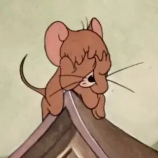 💗 Jerry Tom and Jerry Dessin animé, Souris, Triste, Pleurs, Contrarié, Frustré whatsapp sticker