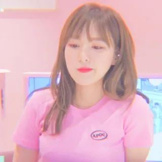 🍯 APOC kpop, weiblich, asiatisch, rosa, t-shirt telegram sticker