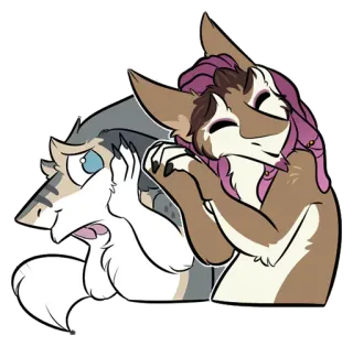😊 furry, anthro, animal, shark, canine, illustration telegram sticker