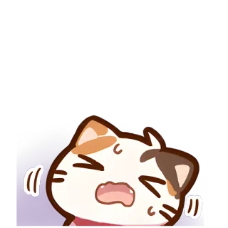 😫 gato, felino, animal, adesivo, desenho animado, fofo whatsapp sticker