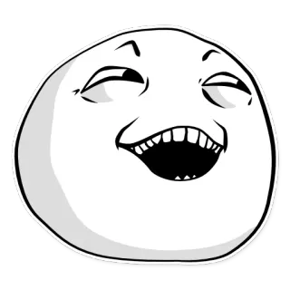 😲 meme, trollface, funny, expression, internet meme, rage comic telegram sticker