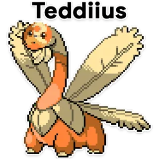 🙄 Teddiius ポケモン, クリーチャー, 動物, デジタルアート telegram sticker