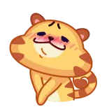 ☺️ kot, zwierzę, słodki, naklejka, kreskówka, tygrys telegram sticker