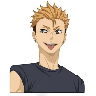 😝 Tanaka Ryūnosuke Haikyuu!! anime, haikyuu, tanaka, ryunosuke, volleyball, shonen telegram sticker